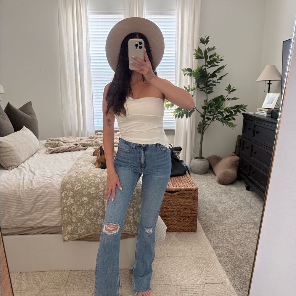 Zara Light Blue Flare Jeans